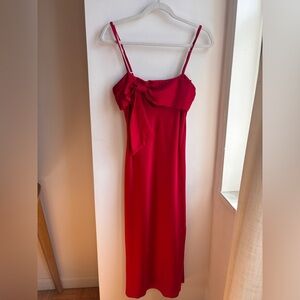 Hutch Bow-front slip midi dress